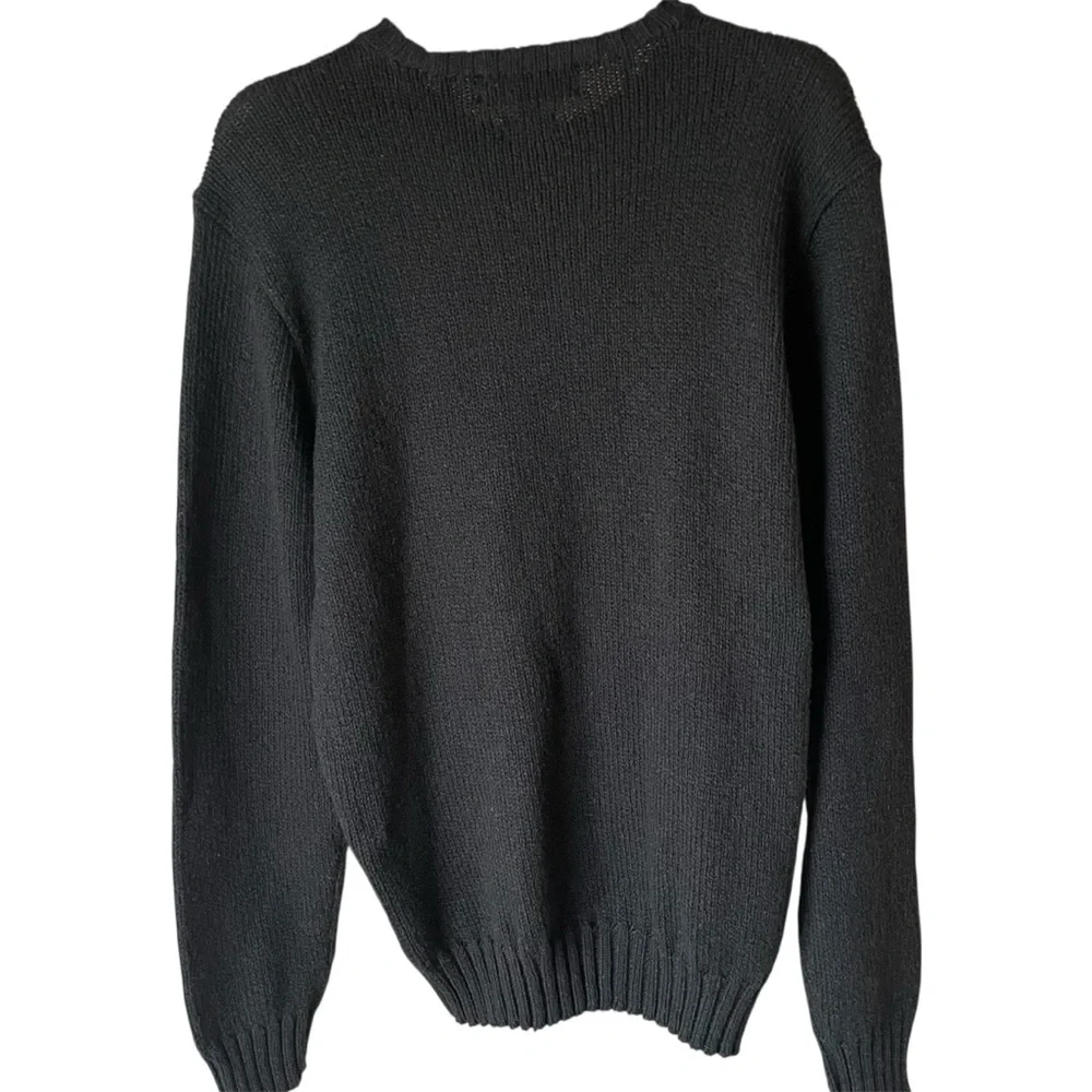 Polo Ralph Lauren‎ Vintage Black Luxury Cotton Sweater, L